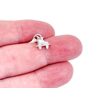 Vintage Sterling Silver 925 Winged Roller Skate Charm
